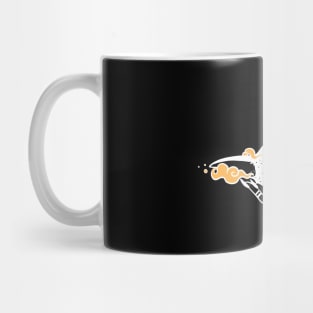 Cute Black Cat Head And Witch Hand Mug